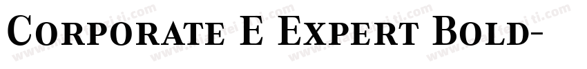 Corporate E Expert Bold字体转换
